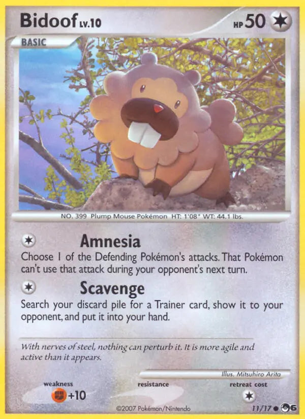 Bidoof 11 POP Series 6 Pokesingles