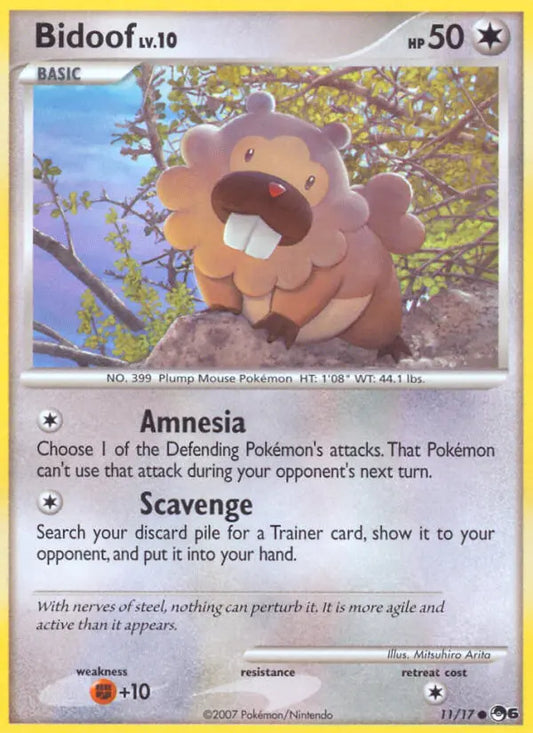Bidoof 11 POP Series 6 Pokesingles