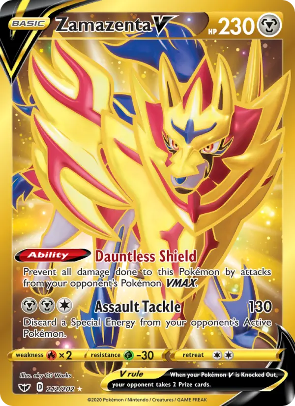 Zamazenta V 212 Sword & Shield Pokesingles