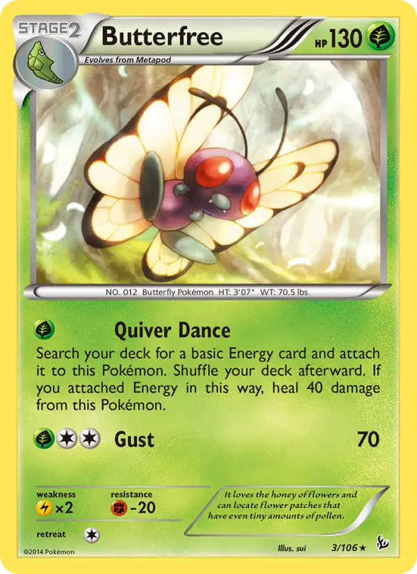 Butterfree 3 Flashfire Pokesingles