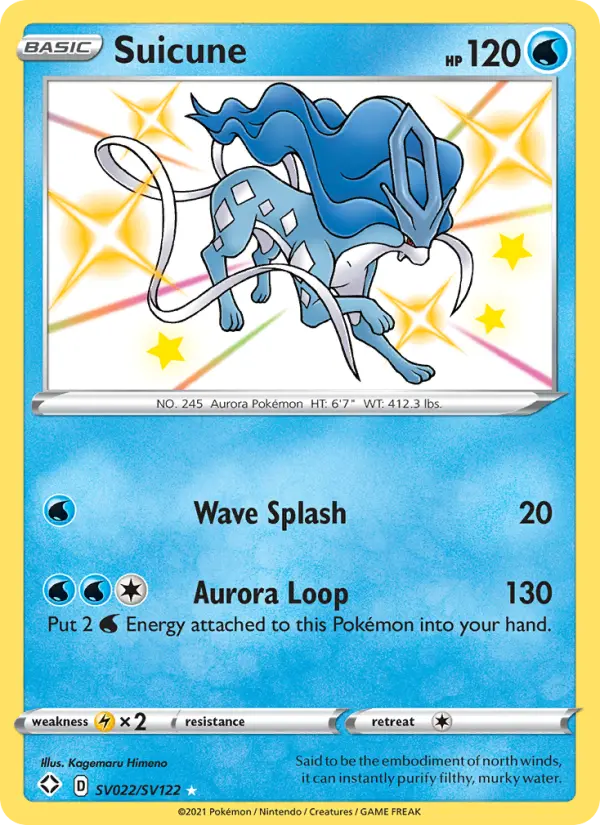 Suicune SV022 Shining Fates Pokesingles