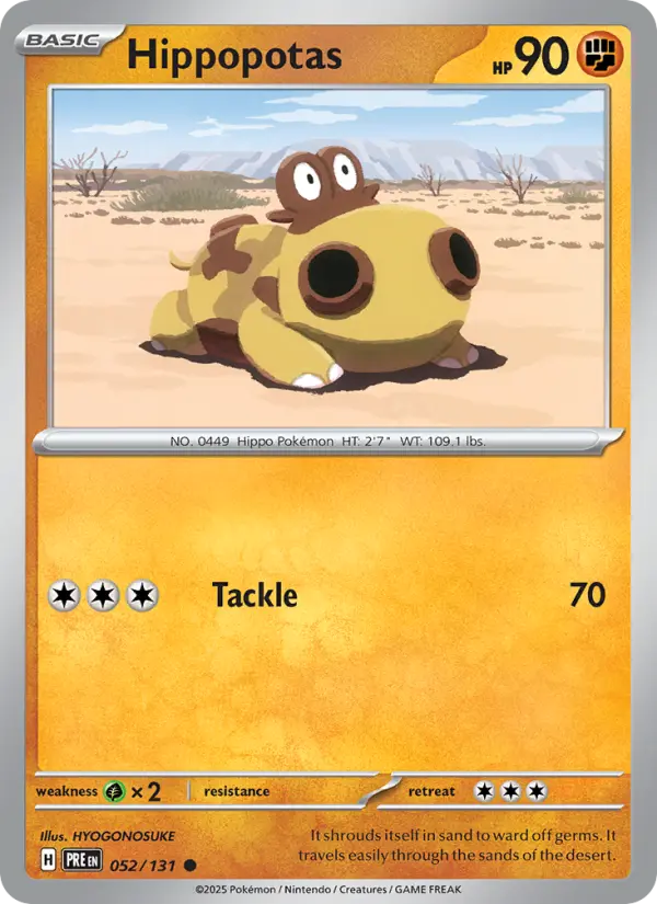Hippopotas 52 Prismatic Evolutions Pokesingles