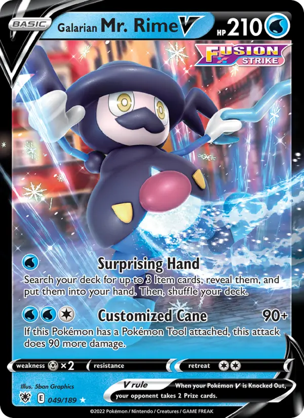 Galarian Mr. Rime V 49 Astral Radiance Pokesingles
