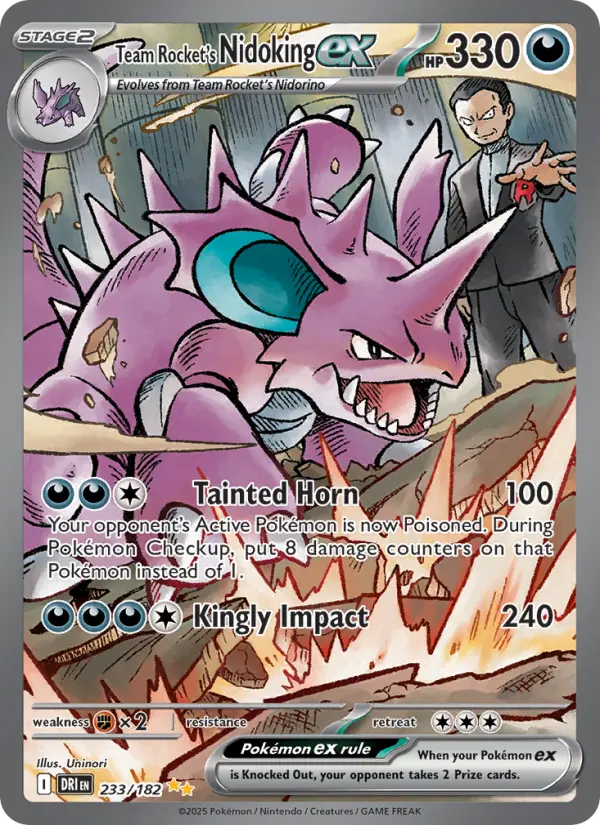 Team Rocket's Nidoking ex 233 Destined Rivals Pokesingles