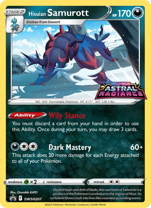 Hisuian Samurott SWSH207 SWSH Black Star Promos Pokesingles