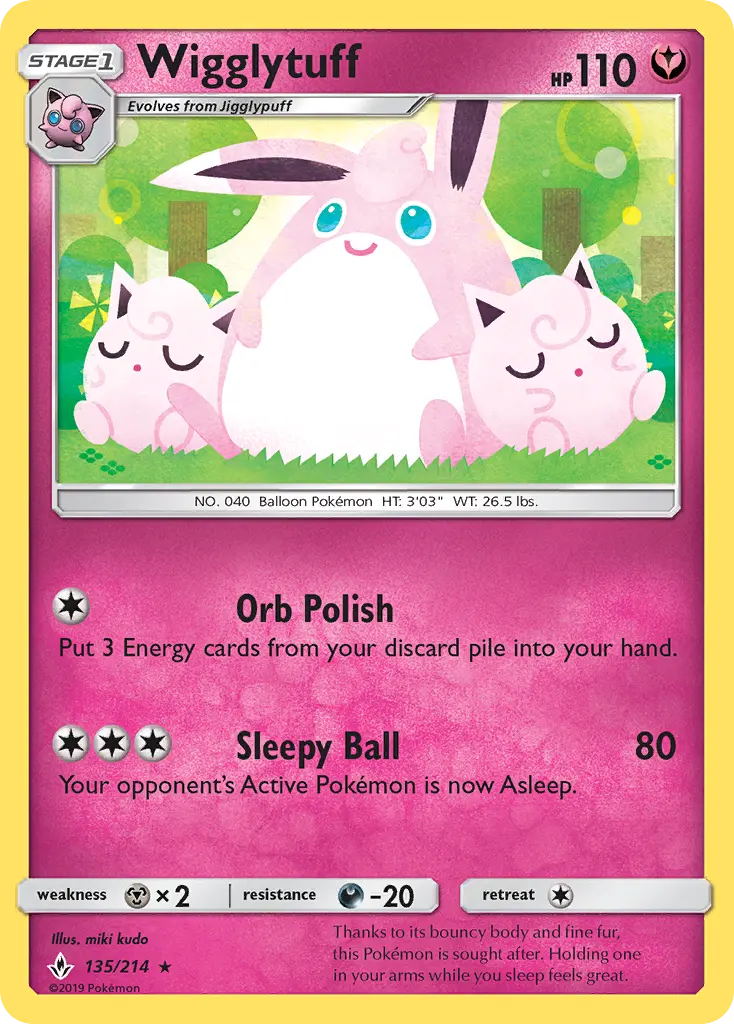 Wigglytuff 135 Unbroken Bonds Pokesingles