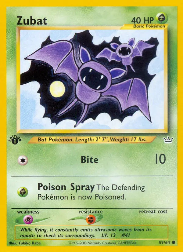 Zubat 59 Neo Revelation Pokesingles