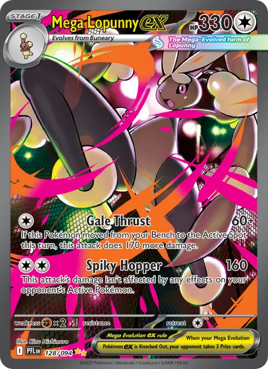Mega Lopunny ex 128 Phantasmal Flames Pokesingles