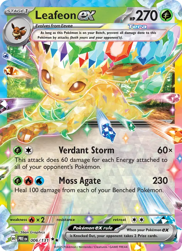Leafeon ex 6 Prismatic Evolutions Pokesingles