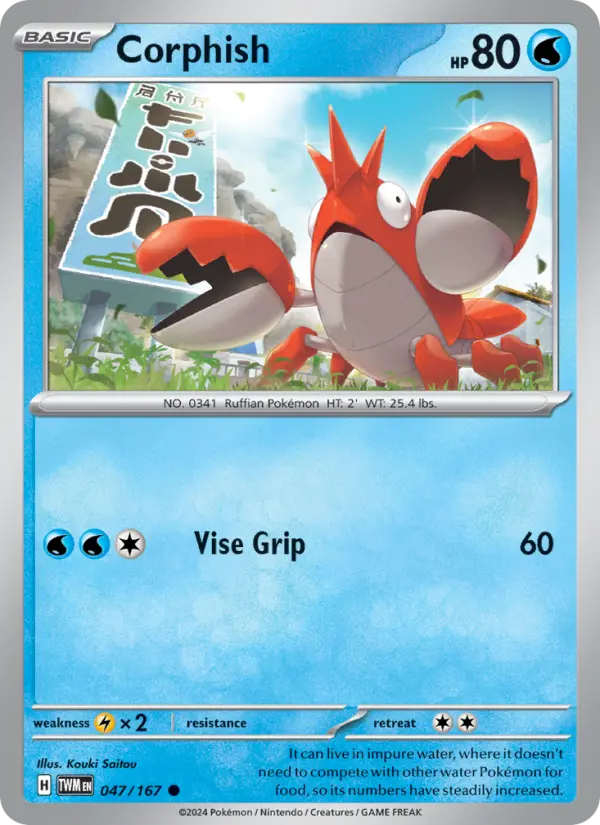Corphish 47 Twilight Masquerade Pokesingles