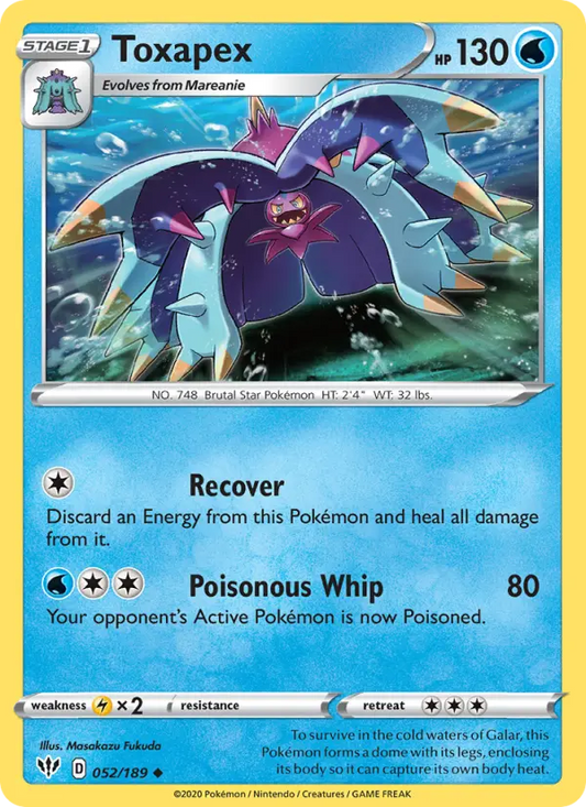 Toxapex 52 Darkness Ablaze Pokesingles