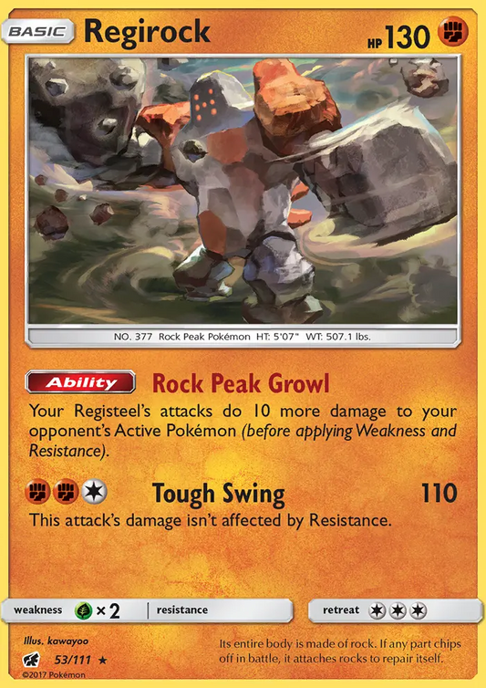 Regirock 53 Crimson Invasion Pokesingles
