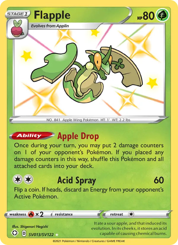 Flapple SV013 Shining Fates Pokesingles
