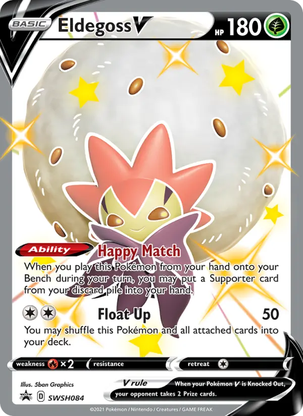Eldegoss V SWSH084 SWSH Black Star Promos Pokesingles