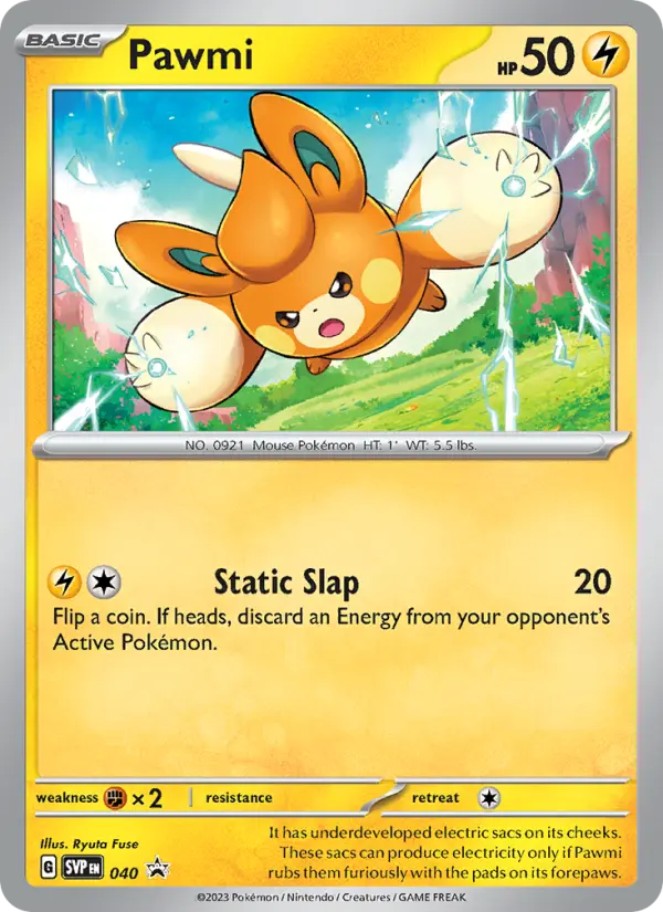 Pawmi 40 SVP Black Star Promos Pokesingles