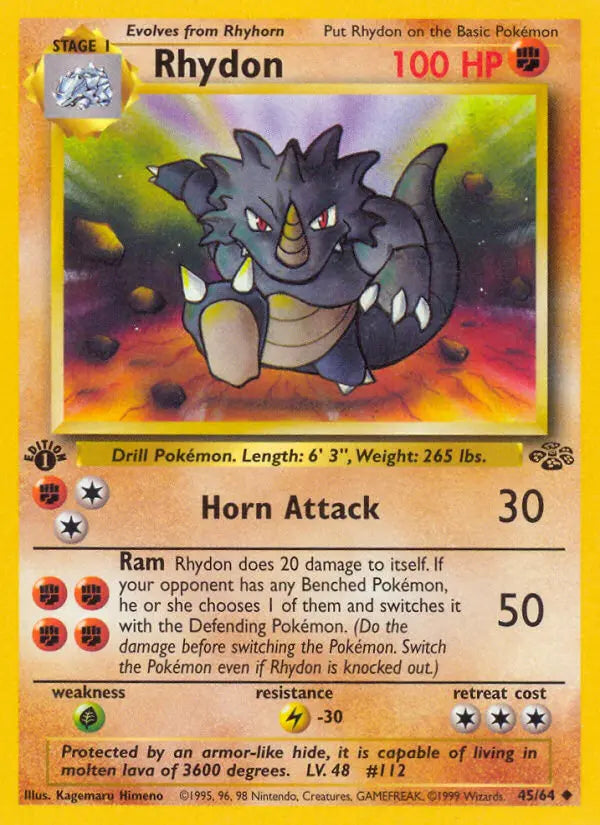 Rhydon 45 Jungle Pokesingles