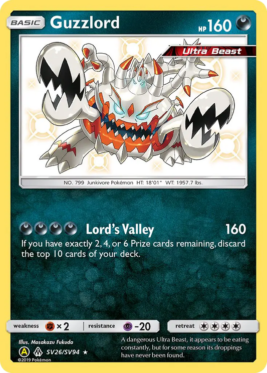 Guzzlord SV26 Hidden Fates Shiny Vault Pokesingles