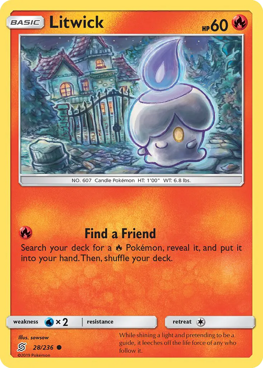 Litwick 28 Unified Minds Pokesingles