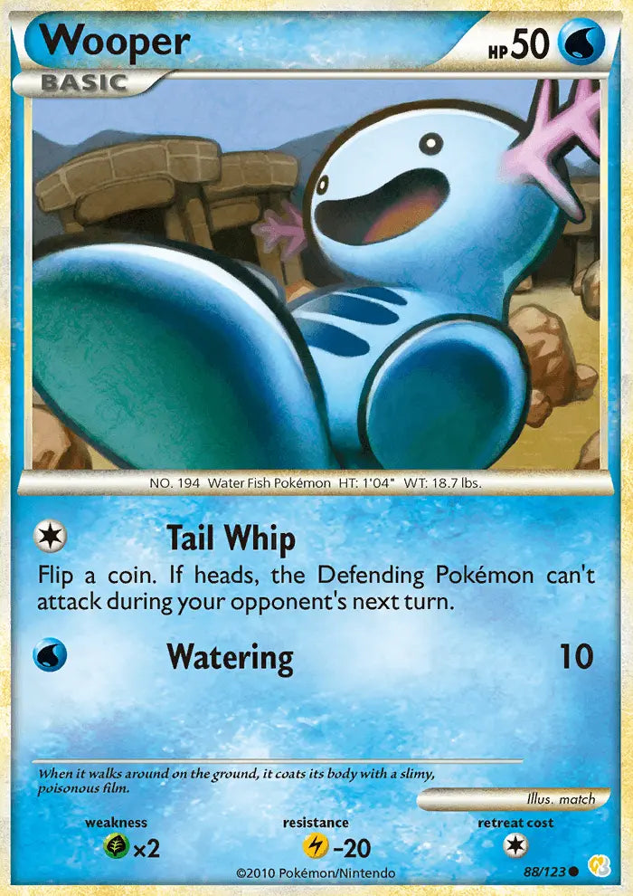 Wooper 88 HeartGold SoulSilver Pokesingles
