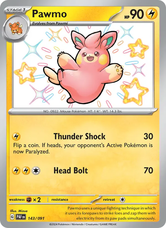 Pawmo 143 Paldean Fates Pokesingles