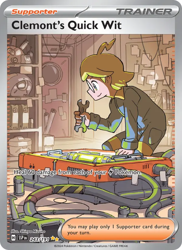 Clemont's Quick Wit 243 Surging Sparks Pokesingles
