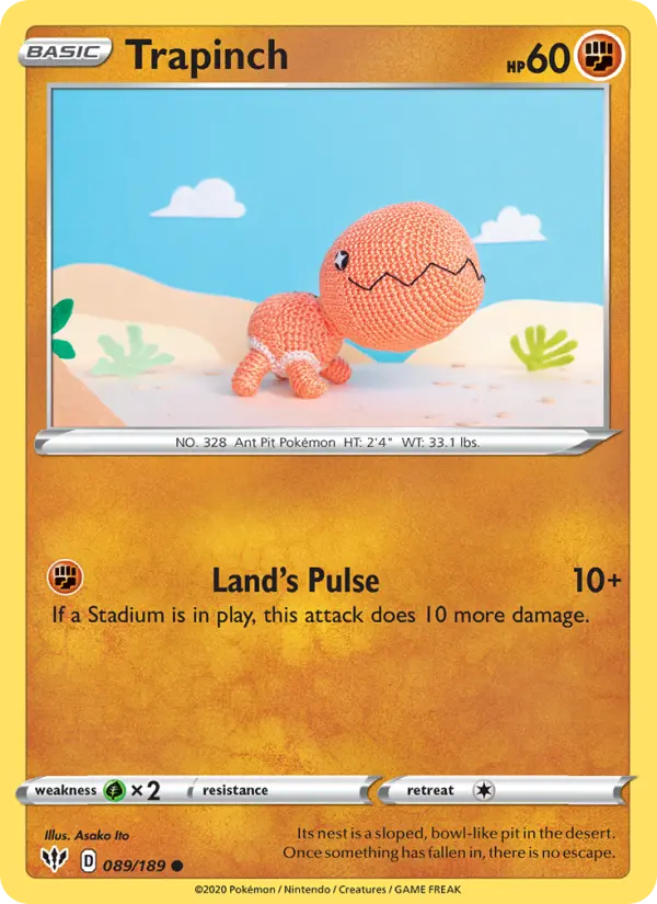 Trapinch 89 Darkness Ablaze Pokesingles