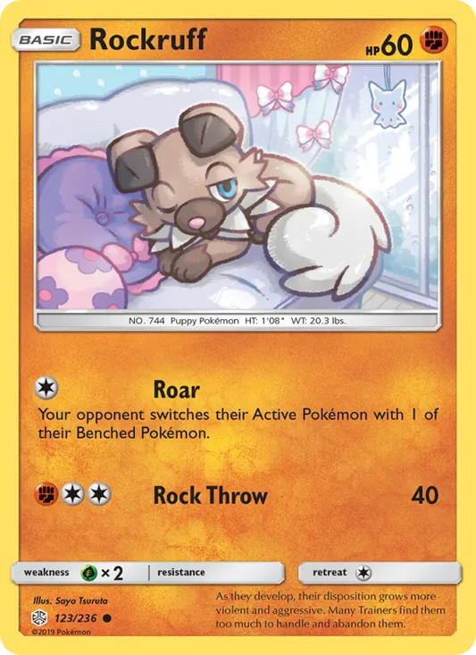 Rockruff 123 Cosmic Eclipse Pokesingles