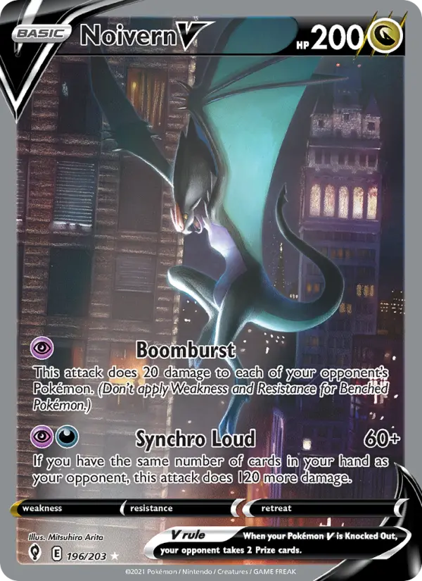 Noivern V 196 Evolving Skies Pokesingles