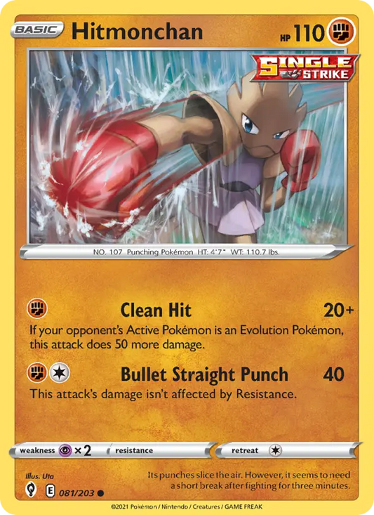 Hitmonchan 81 Evolving Skies Pokesingles