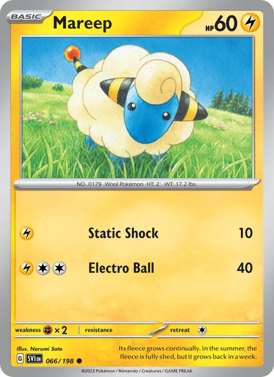 Mareep 66 Scarlet & Violet Pokesingles