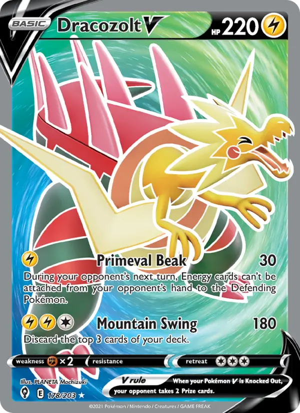 Dracozolt V 178 Evolving Skies Pokesingles