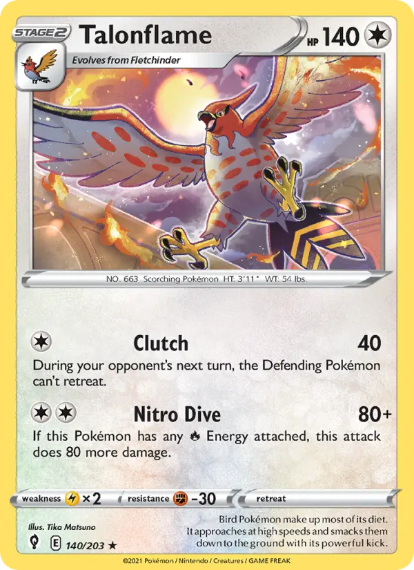 Talonflame 140 Evolving Skies Pokesingles