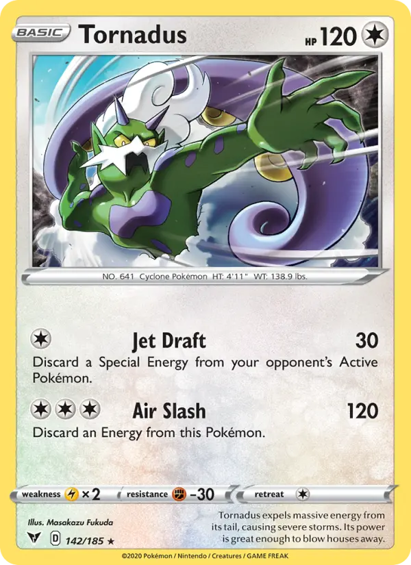 Tornadus 142 Vivid Voltage Pokesingles