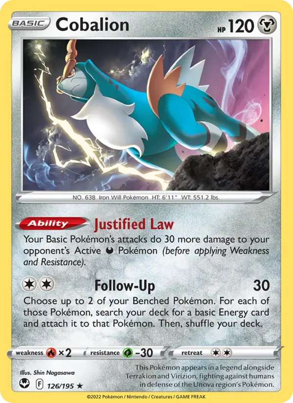 Cobalion 126 Silver Tempest Pokesingles