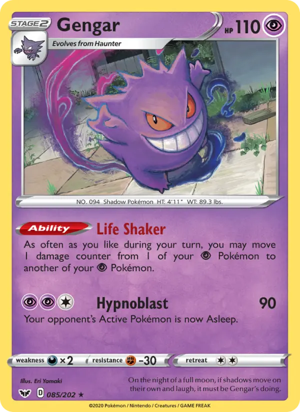 Gengar 85 Sword & Shield Pokesingles