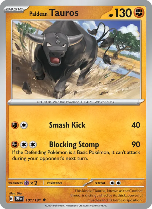 Paldean Tauros 101 Surging Sparks Pokesingles