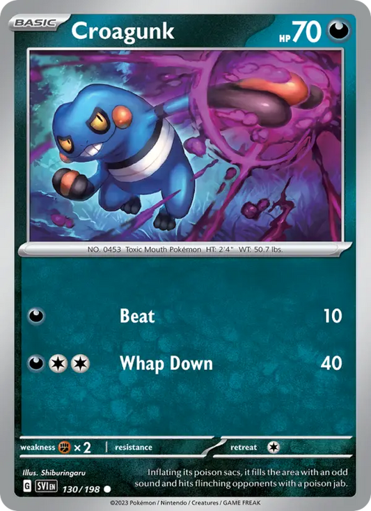 Croagunk 130 Scarlet & Violet Pokesingles