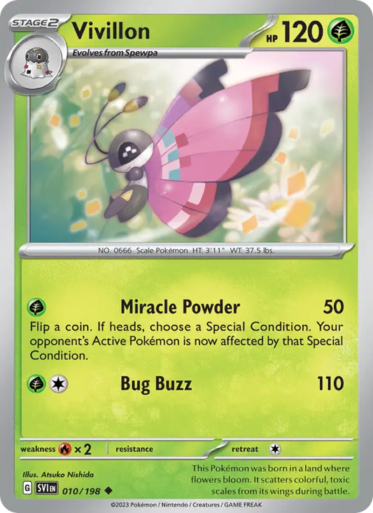Vivillon 10 Scarlet & Violet Pokesingles
