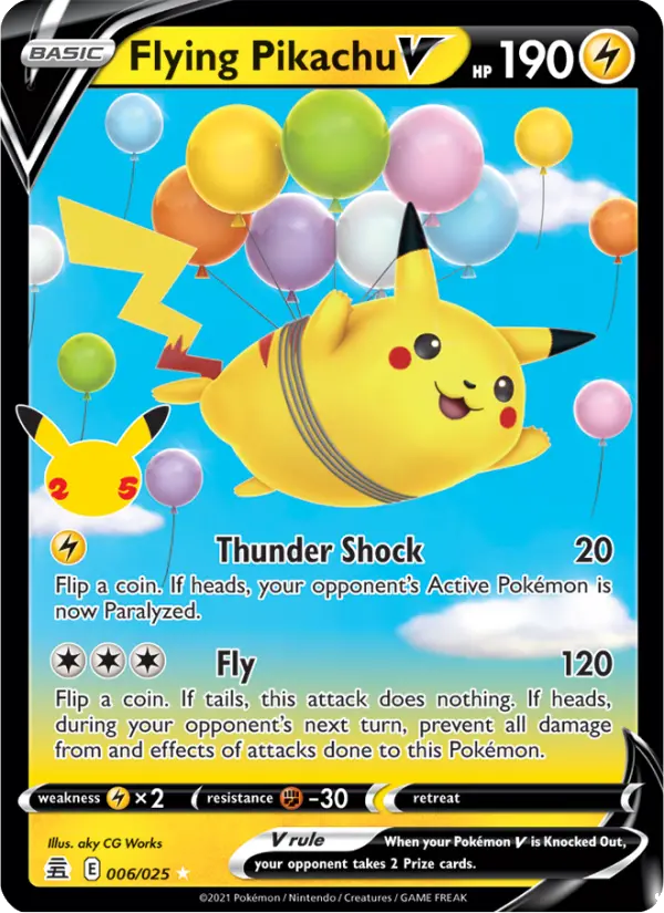 Flying Pikachu V 6 Celebrations Pokesingles