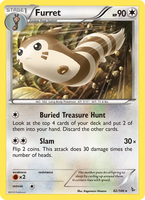 Furret 82 Flashfire Pokesingles