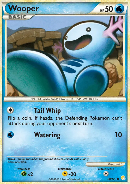 Wooper 88 HeartGold SoulSilver Pokesingles