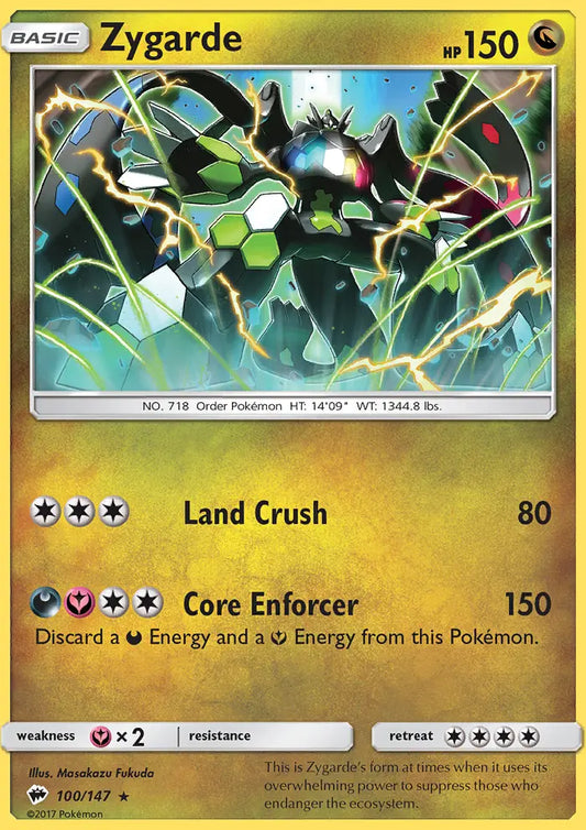 Zygarde 100 Burning Shadows Pokesingles