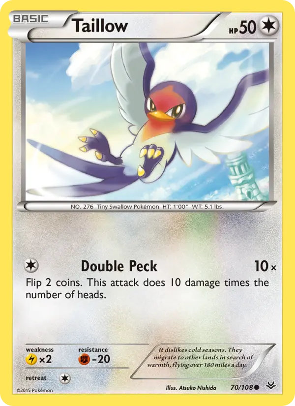 Taillow 70 Roaring Skies Pokesingles