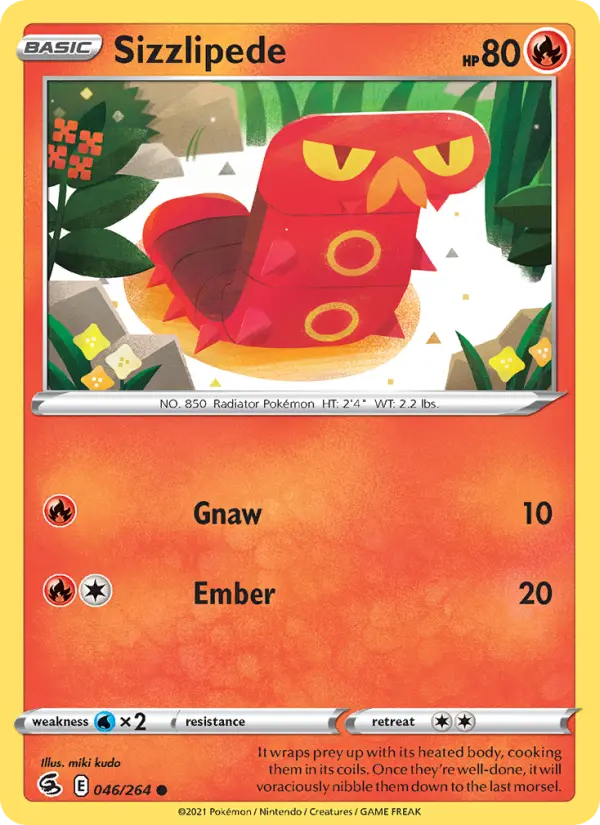 Sizzlipede 46 Fusion Strike Pokesingles