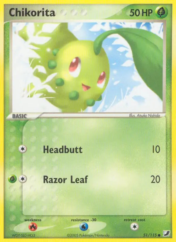 Chikorita 51 Unseen Forces Pokesingles