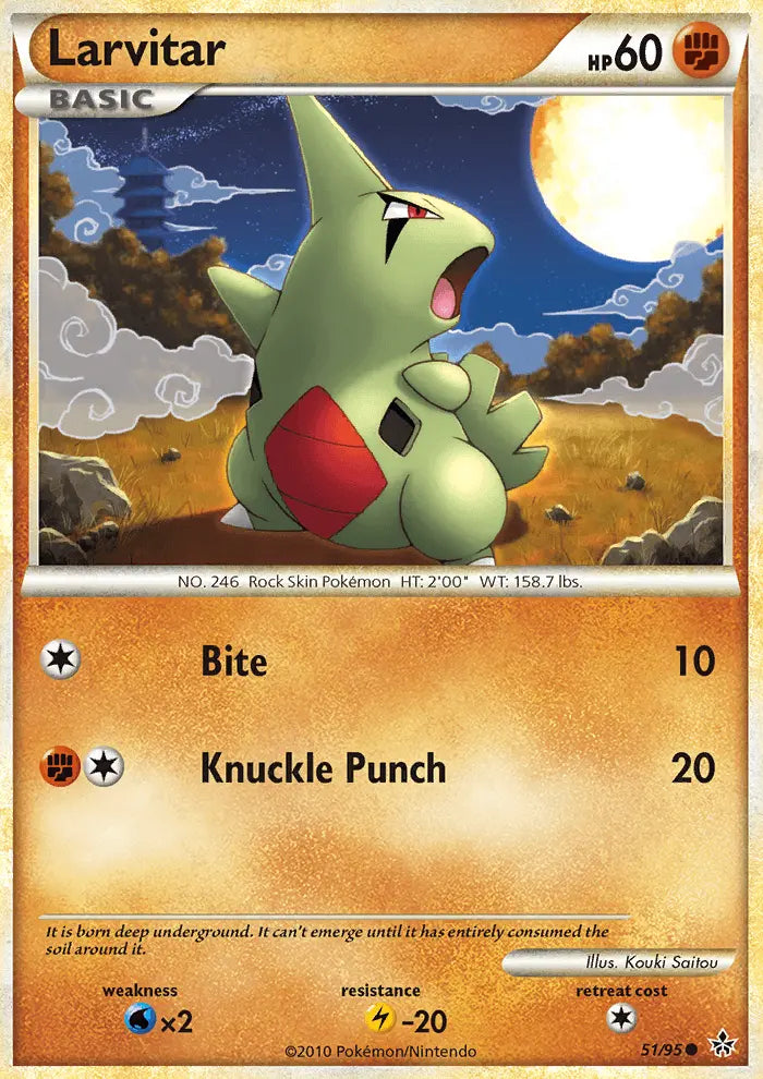 Larvitar 51 Unleashed Pokesingles