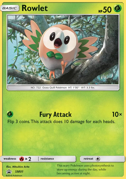 Rowlet SM01 SM Black Star Promos Pokesingles