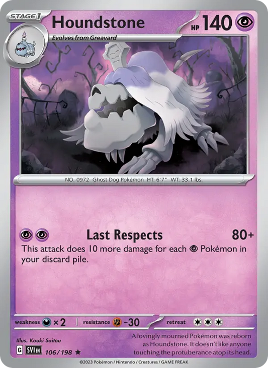 Houndstone 106 Scarlet & Violet Pokesingles