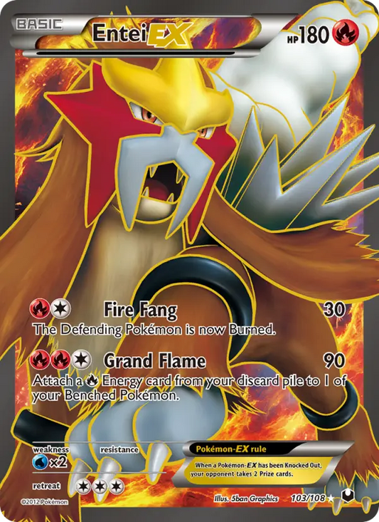 Entei-EX 103 Dark Explorers Pokesingles