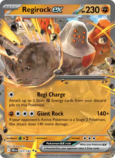 Regirock ex 101 Destined Rivals Pokesingles